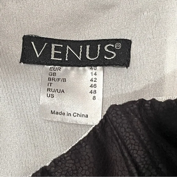 🖤🤍 VENUS Sexy Strapless Black & White Cocktail Dress Curve-Hugging Size 8 🔥 - Picture 11 of 15